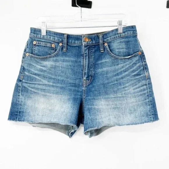 Madewell High-Rise Denim Shorts in Glenoaks Wash Cutoff Edition - Picture 2 of 8